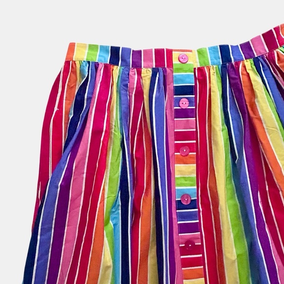 NWT Hell Bunny Over The Rainbow Striped 50's Skirt Sz 2XL Rockabilly - Picture 11 of 12